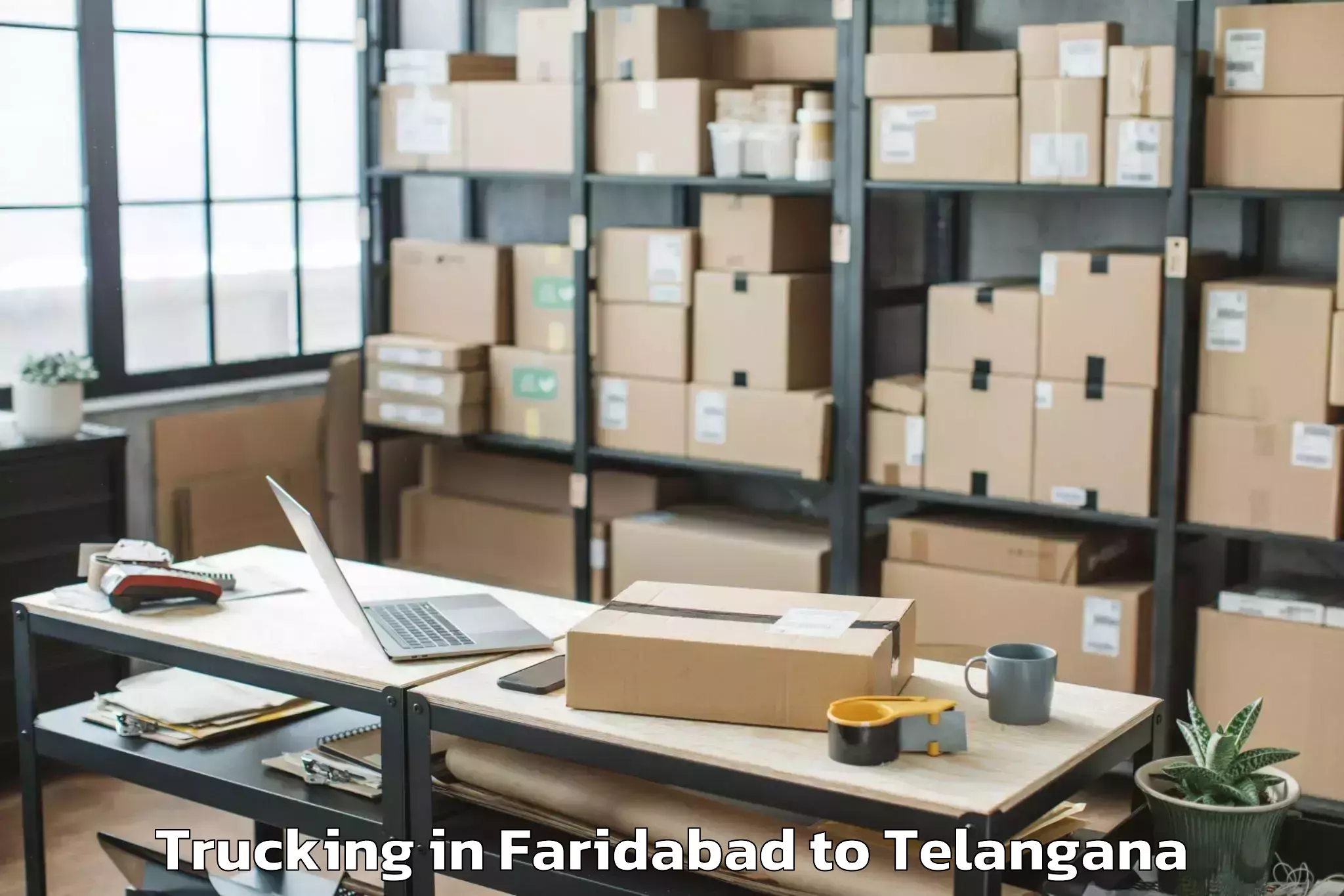 Professional Faridabad to Mancherial Trucking